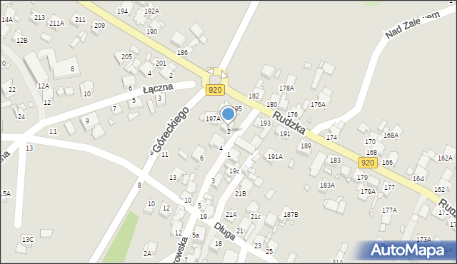 Rybnik, Piastowska, 2, mapa Rybnika