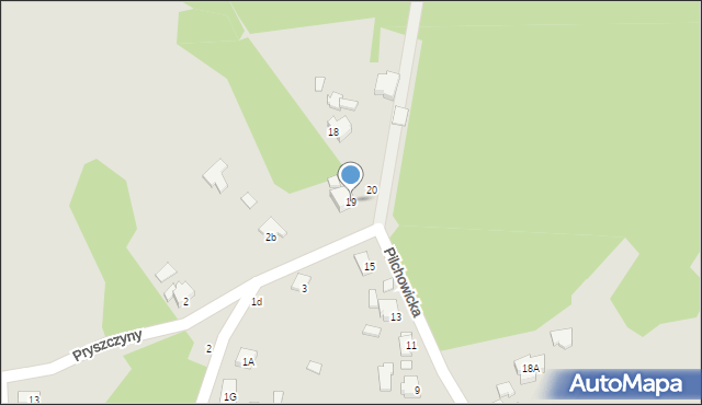 Rybnik, Pilchowicka, 19, mapa Rybnika