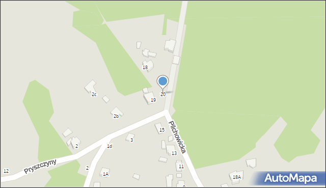 Rybnik, Pilchowicka, 20, mapa Rybnika