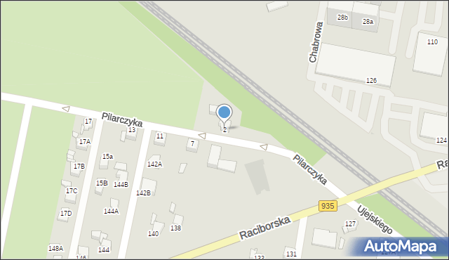 Rybnik, Pilarczyka Franciszka, 2, mapa Rybnika