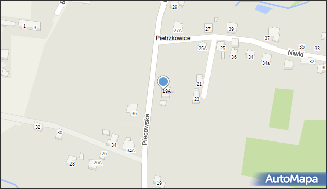 Rydułtowy, Piecowska, 19B, mapa Rydułtowy