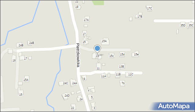 Rydułtowy, Pietrzkowicka, 13, mapa Rydułtowy