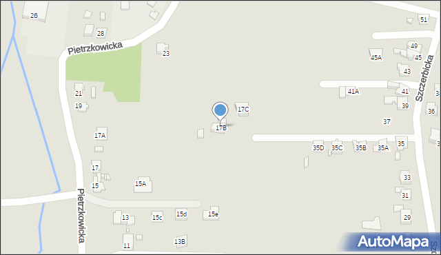 Rydułtowy, Pietrzkowicka, 17B, mapa Rydułtowy