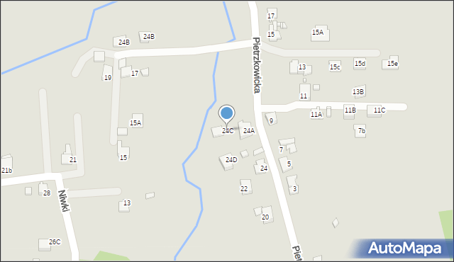 Rydułtowy, Pietrzkowicka, 24C, mapa Rydułtowy