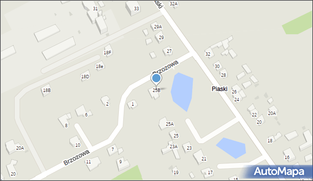 Rypin, Piaski, 25B, mapa Rypin