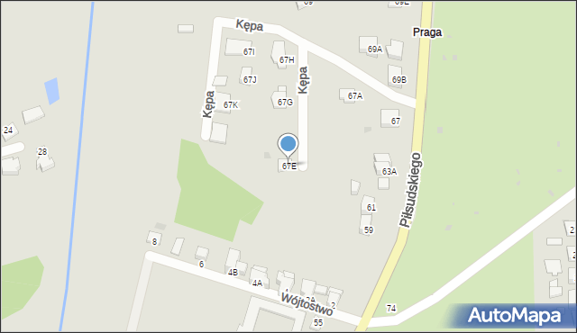 Rypin, Piłsudskiego Józefa, marsz., 67E, mapa Rypin