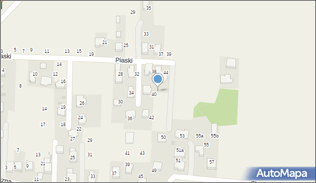 Rząska, Piaski, 46, mapa Rząska