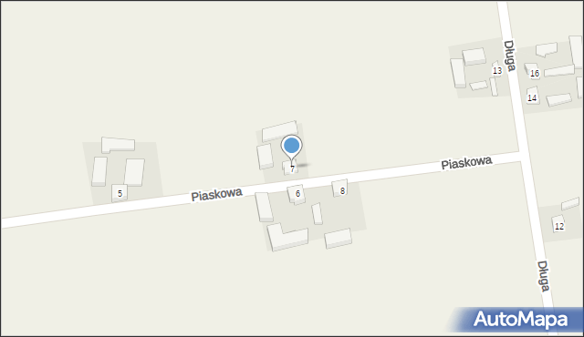 Rzeczyca, Piaskowa, 7, mapa Rzeczyca
