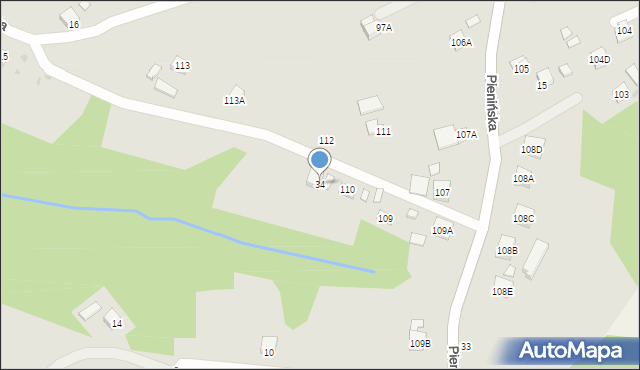 Rzeszów, Pienińska, 34, mapa Rzeszów