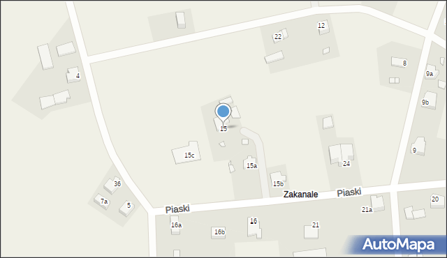 Sadlinki, Piaski, 15, mapa Sadlinki