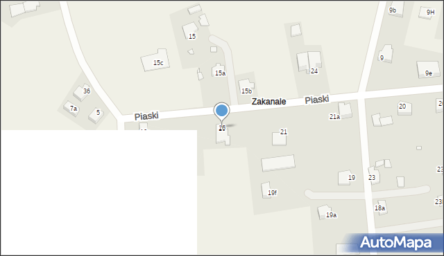 Sadlinki, Piaski, 16, mapa Sadlinki