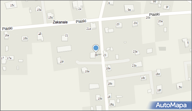 Sadlinki, Piaski, 19, mapa Sadlinki