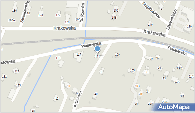 Sanok, Piastowska, 111, mapa Sanok