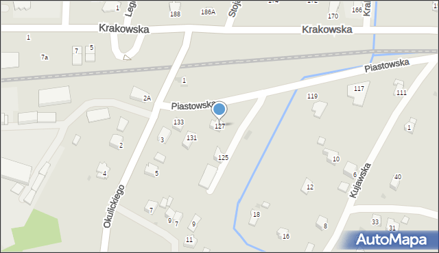 Sanok, Piastowska, 127, mapa Sanok