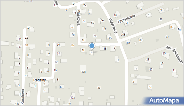 Sędziszów Małopolski, Piaskowa, 7j, mapa Sędziszów Małopolski