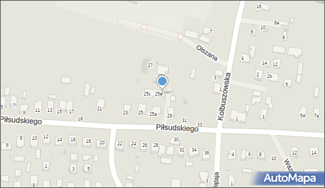 Sędziszów Małopolski, Piłsudskiego Józefa, marsz., 25f, mapa Sędziszów Małopolski
