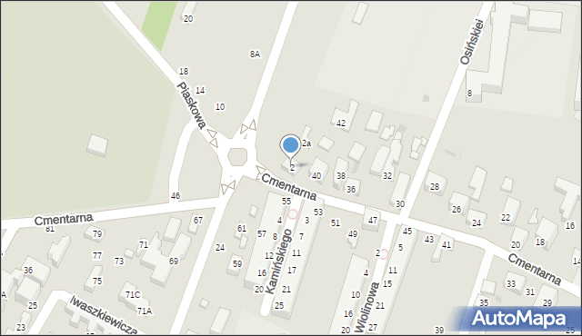 Siedlce, Piaskowa, 2, mapa Siedlce