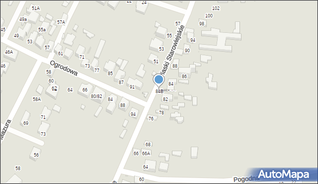 Siedlce, Piaski Starowiejskie, 84B, mapa Siedlce