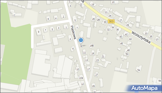 Siedlec, Piaskowa, 9, mapa Siedlec