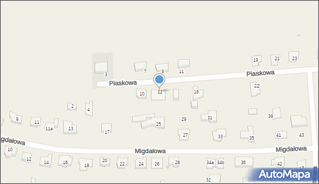 Siemianice, Piaskowa, 12, mapa Siemianice