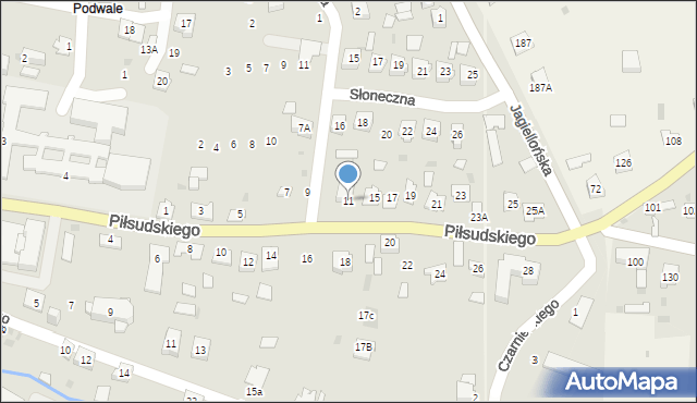 Sieniawa, Piłsudskiego Józefa, marsz., 11, mapa Sieniawa