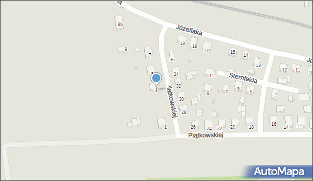 Sieradz, Piątkowskiej Ignacji, 3, mapa Sieradz