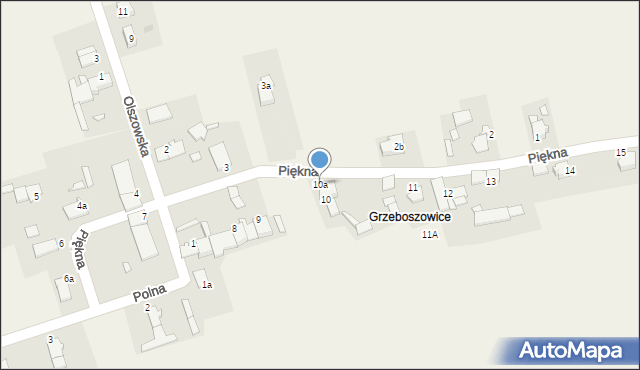 Sieroniowice, Piękna, 10a, mapa Sieroniowice