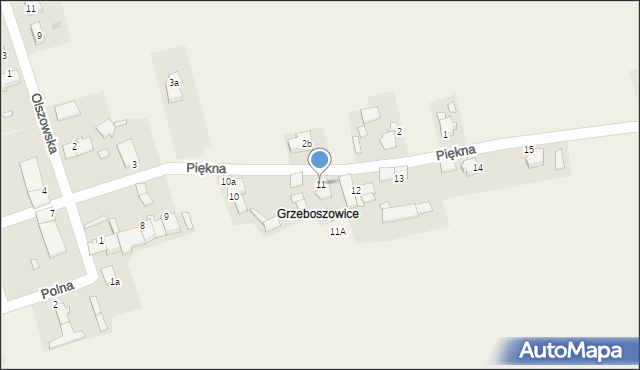 Sieroniowice, Piękna, 11, mapa Sieroniowice