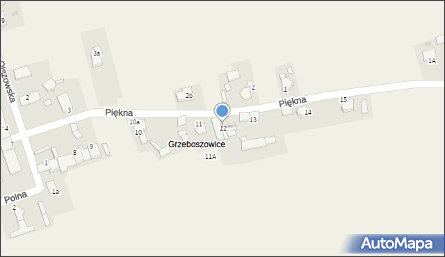 Sieroniowice, Piękna, 12, mapa Sieroniowice