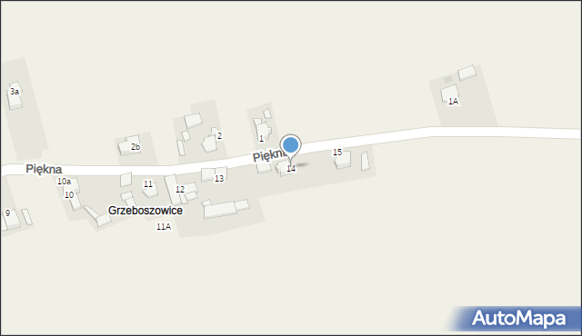 Sieroniowice, Piękna, 14, mapa Sieroniowice