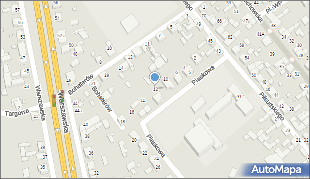 Siewierz, Piaskowa, 12, mapa Siewierz