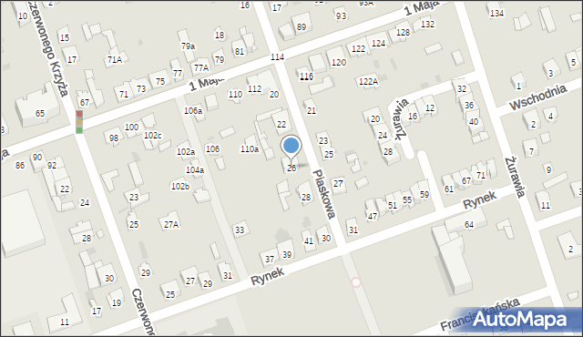 Skarżysko-Kamienna, Piaskowa, 26, mapa Skarżysko-Kamienna