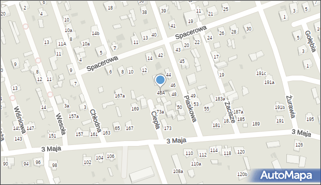 Skarżysko-Kamienna, Piaskowa, 48A, mapa Skarżysko-Kamienna