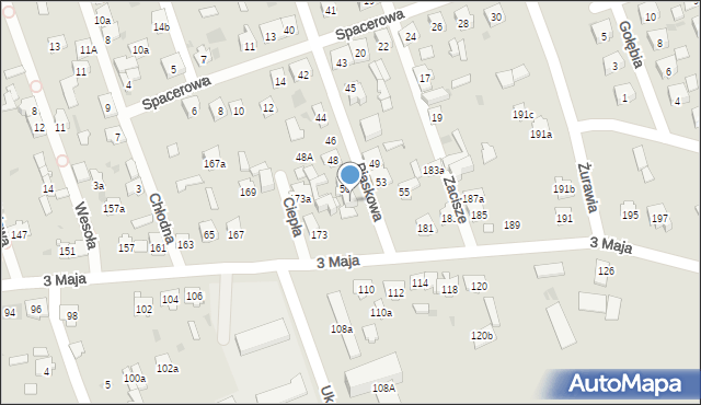 Skarżysko-Kamienna, Piaskowa, 52, mapa Skarżysko-Kamienna