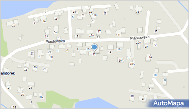 Skawina, Piastowska, 12, mapa Skawina