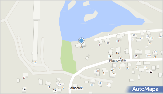 Skawina, Piastowska, 1b, mapa Skawina