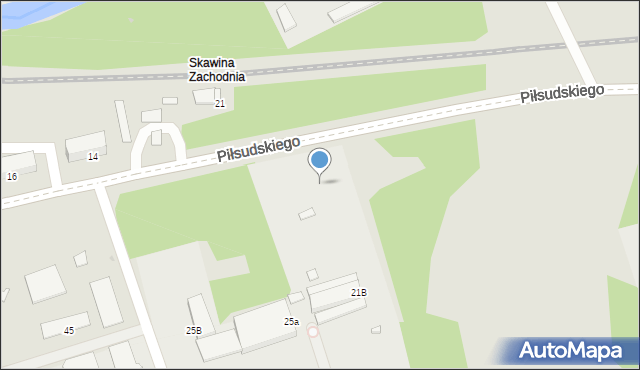 Skawina, Piłsudskiego Józefa, marsz., 21B, mapa Skawina