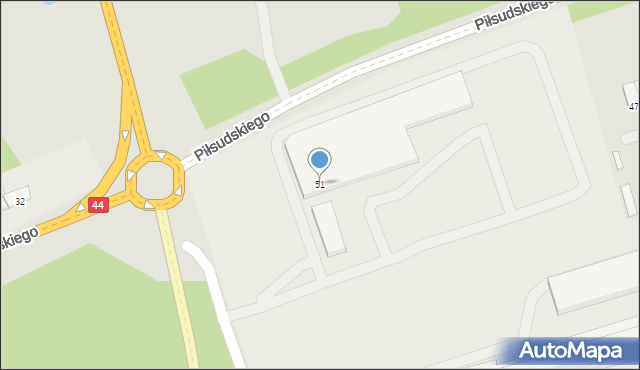 Skawina, Piłsudskiego Józefa, marsz., 51, mapa Skawina