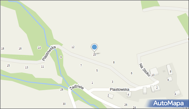 Skawinki, Piastowska, 10, mapa Skawinki