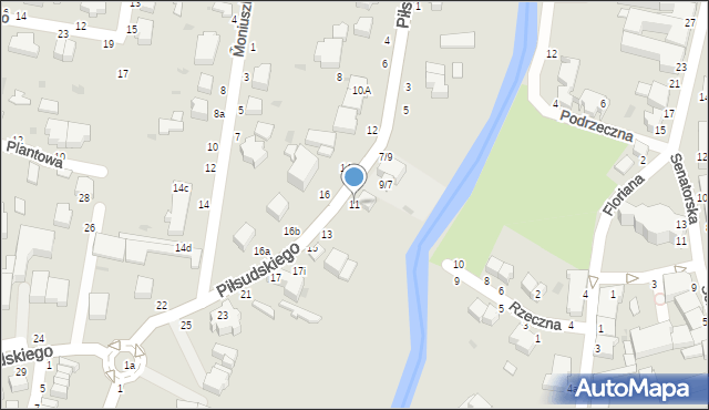 Skierniewice, Piłsudskiego Józefa, marsz., 11, mapa Skierniewic