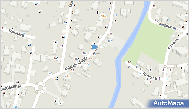 Skierniewice, Piłsudskiego Józefa, marsz., 13, mapa Skierniewic