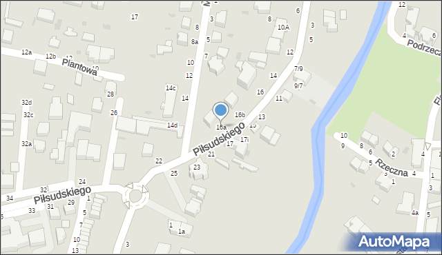 Skierniewice, Piłsudskiego Józefa, marsz., 16a, mapa Skierniewic