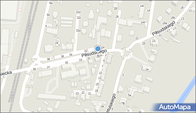 Skierniewice, Piłsudskiego Józefa, marsz., 29, mapa Skierniewic