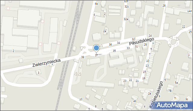 Skierniewice, Piłsudskiego Józefa, marsz., 37, mapa Skierniewic
