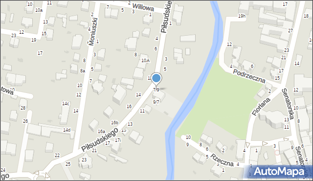 Skierniewice, Piłsudskiego Józefa, marsz., 7/9, mapa Skierniewic