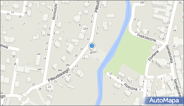 Skierniewice, Piłsudskiego Józefa, marsz., 9/7, mapa Skierniewic