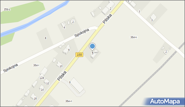 Skórka, Pilska, 5, mapa Skórka