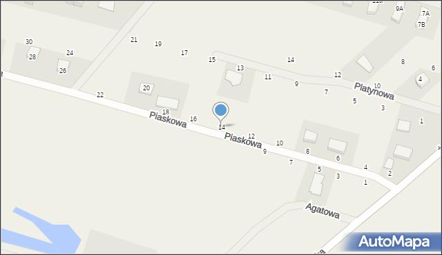 Skowarcz, Piaskowa, 14, mapa Skowarcz