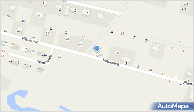 Skowarcz, Piaskowa, 22, mapa Skowarcz