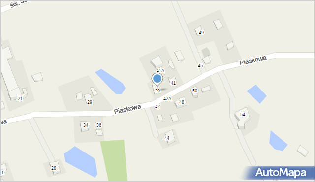 Skrzeszewo, Piaskowa, 39, mapa Skrzeszewo